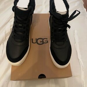 UGG Black and White High-Top Sneakers